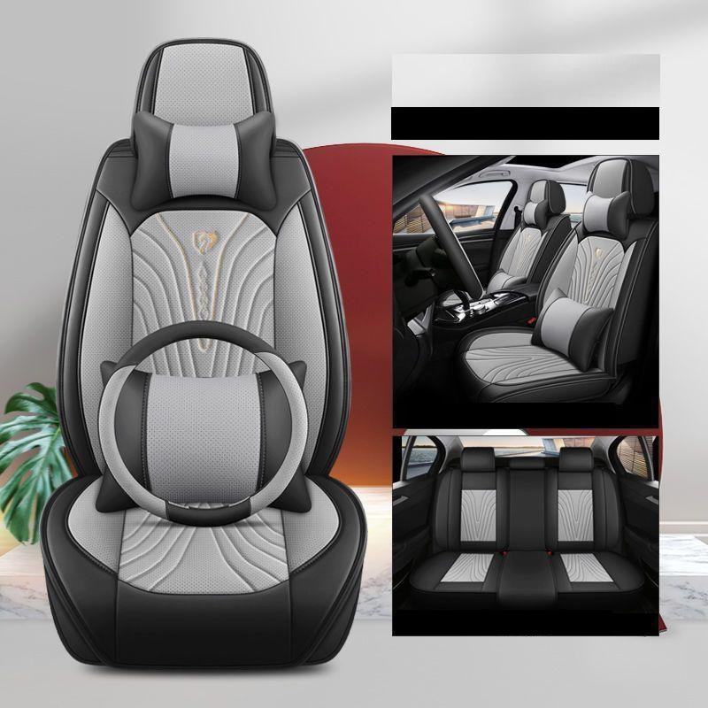 Stylish Grey White Seat Cover
